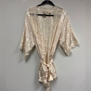 Vintage Victoria’s Secret Champagne Beaded Robe OSFM